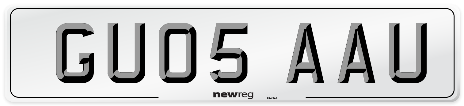 GU05 AAU Number Plate from New Reg